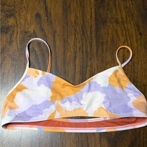 Jolyn Clothing Orange Lavender Cloud Print Bikini Top